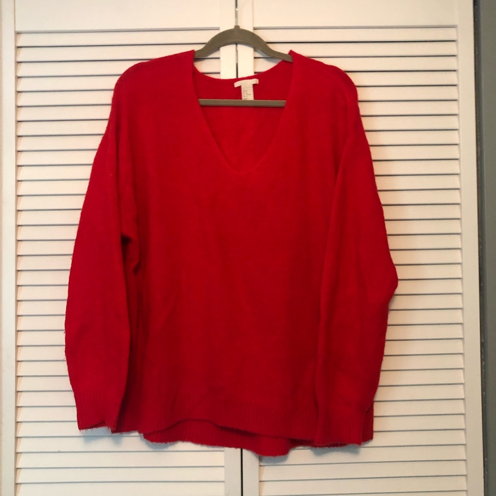 H&M Red Sweater - Oversized - M